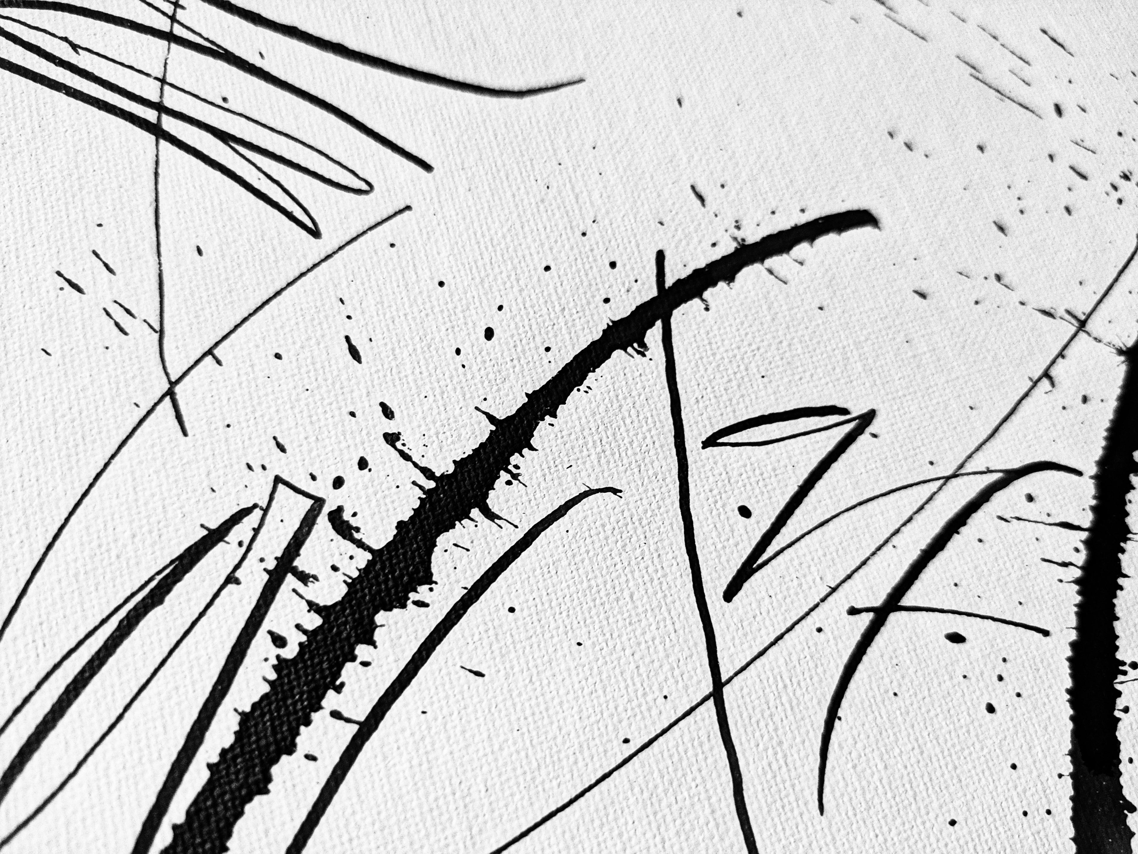 Abstract Black and White Wall Art 9x12"— For Love