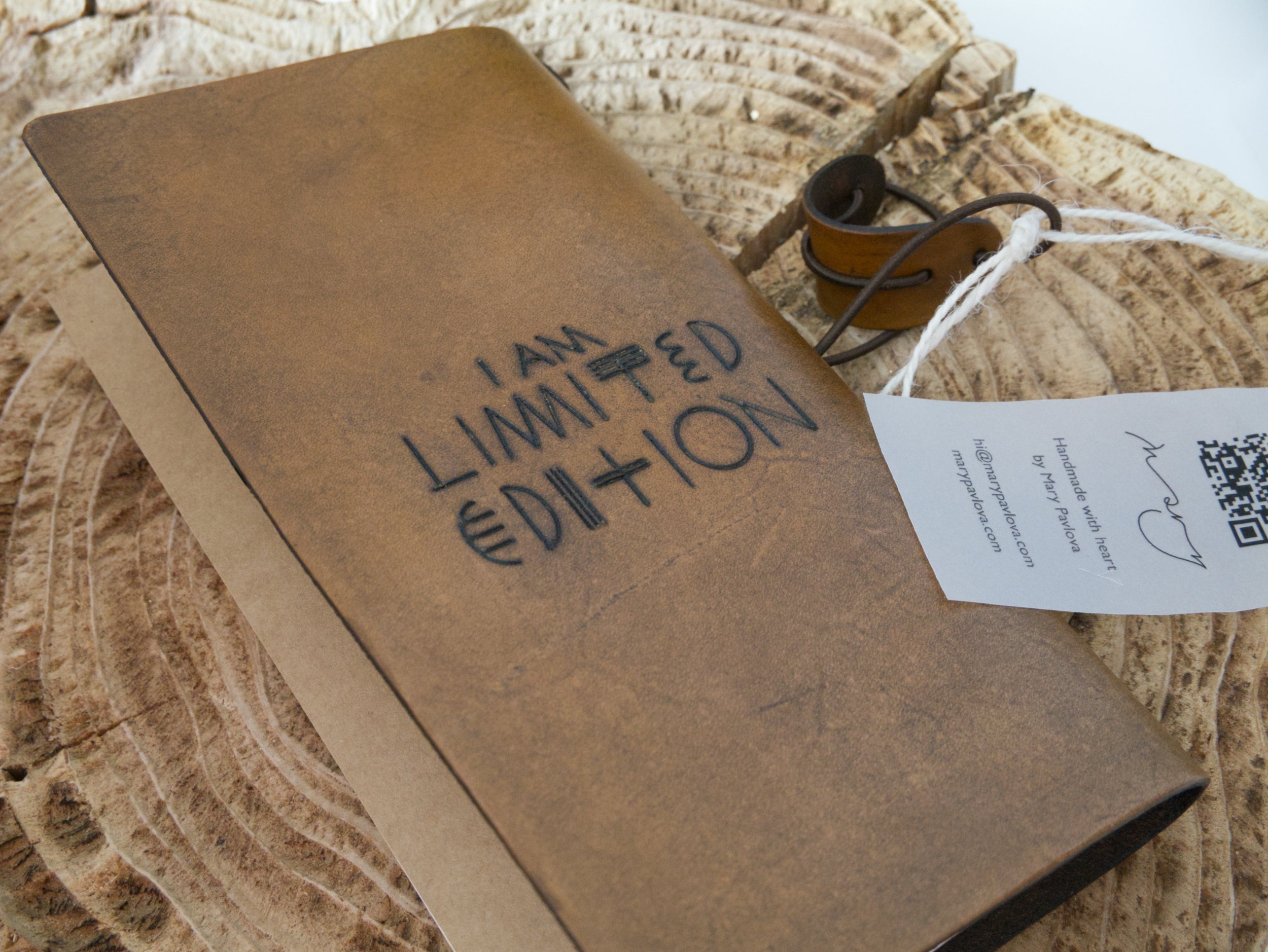 Premium Genuine Leather Notebook – Artistic Cover by Mary Pavlova