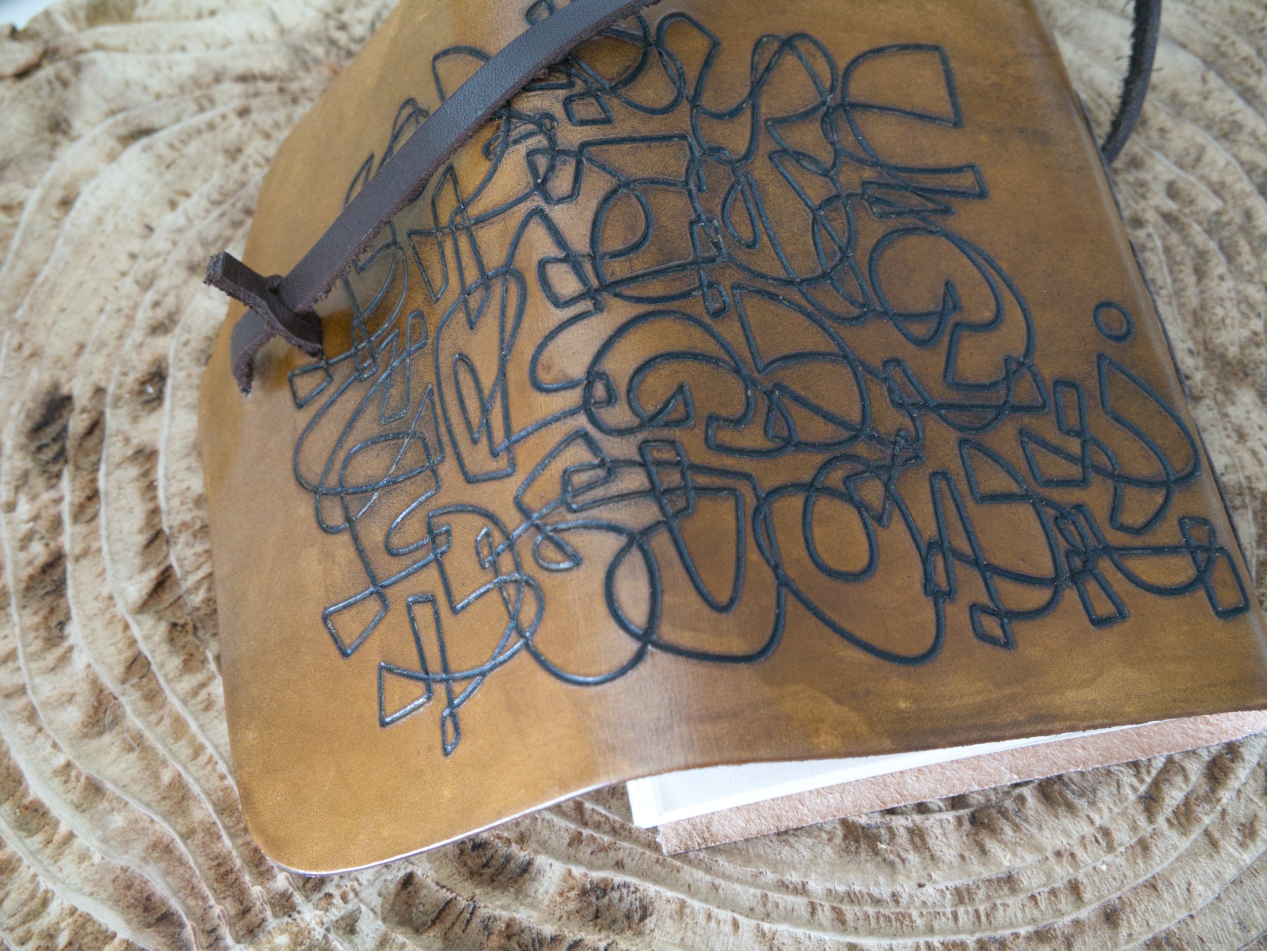 Premium Genuine Leather Notebook – Artistic Cover by Mary Pavlova