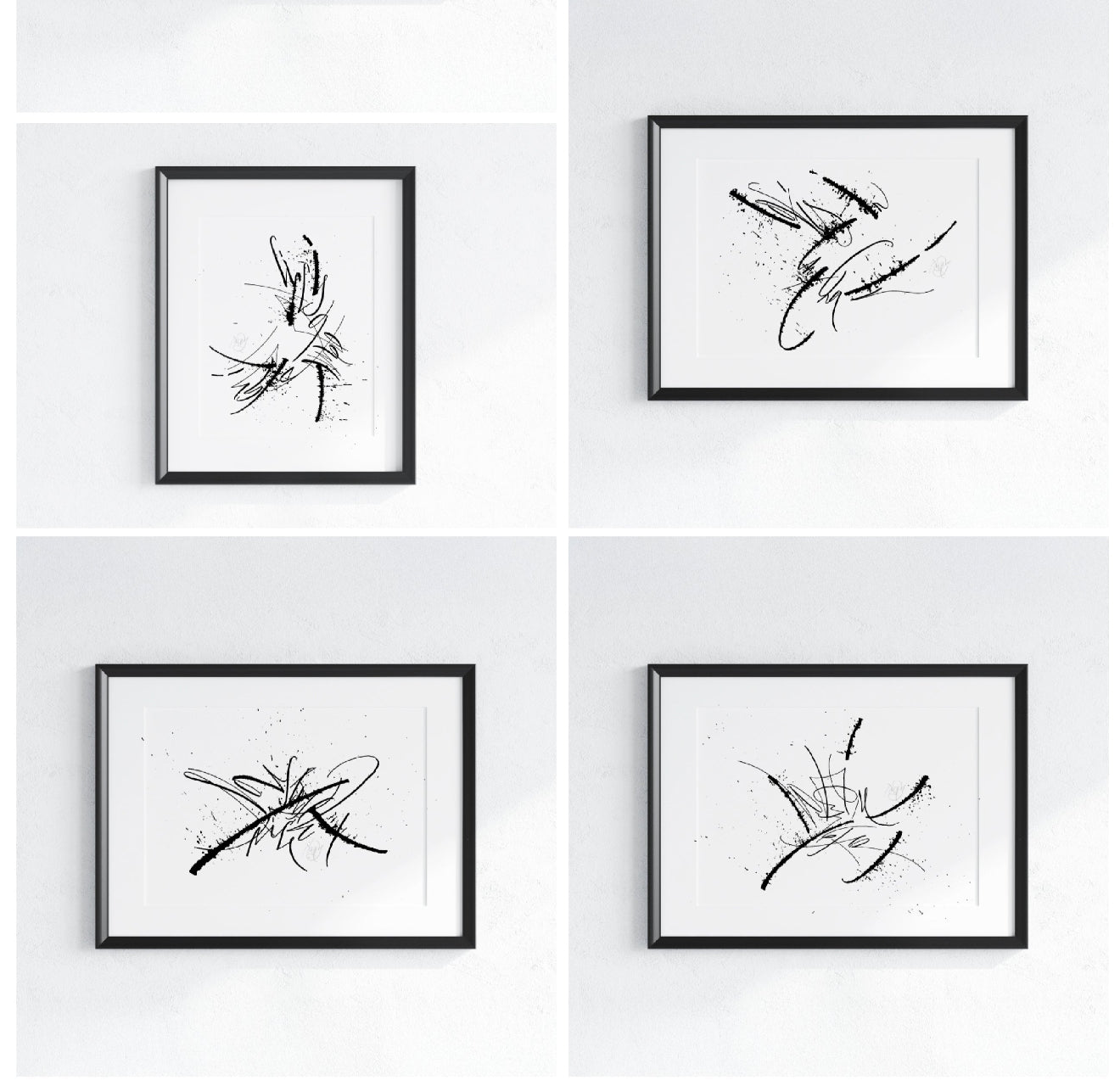 Abstract Black and White Wall Art Prints — No time for fancy