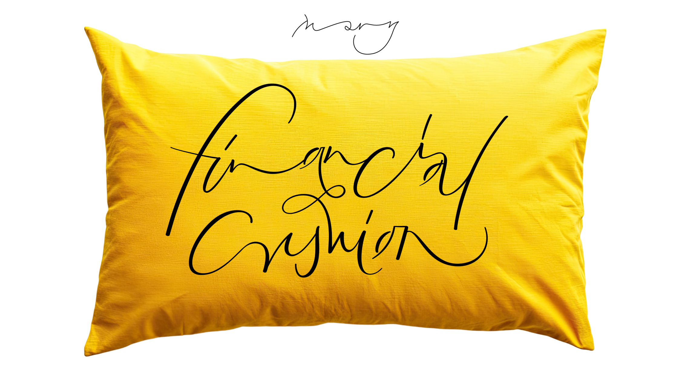 Hand-painted Mustard Velvet Throw Pillow Cover 16x23" – Abstract Artwork “Financial Cushion”