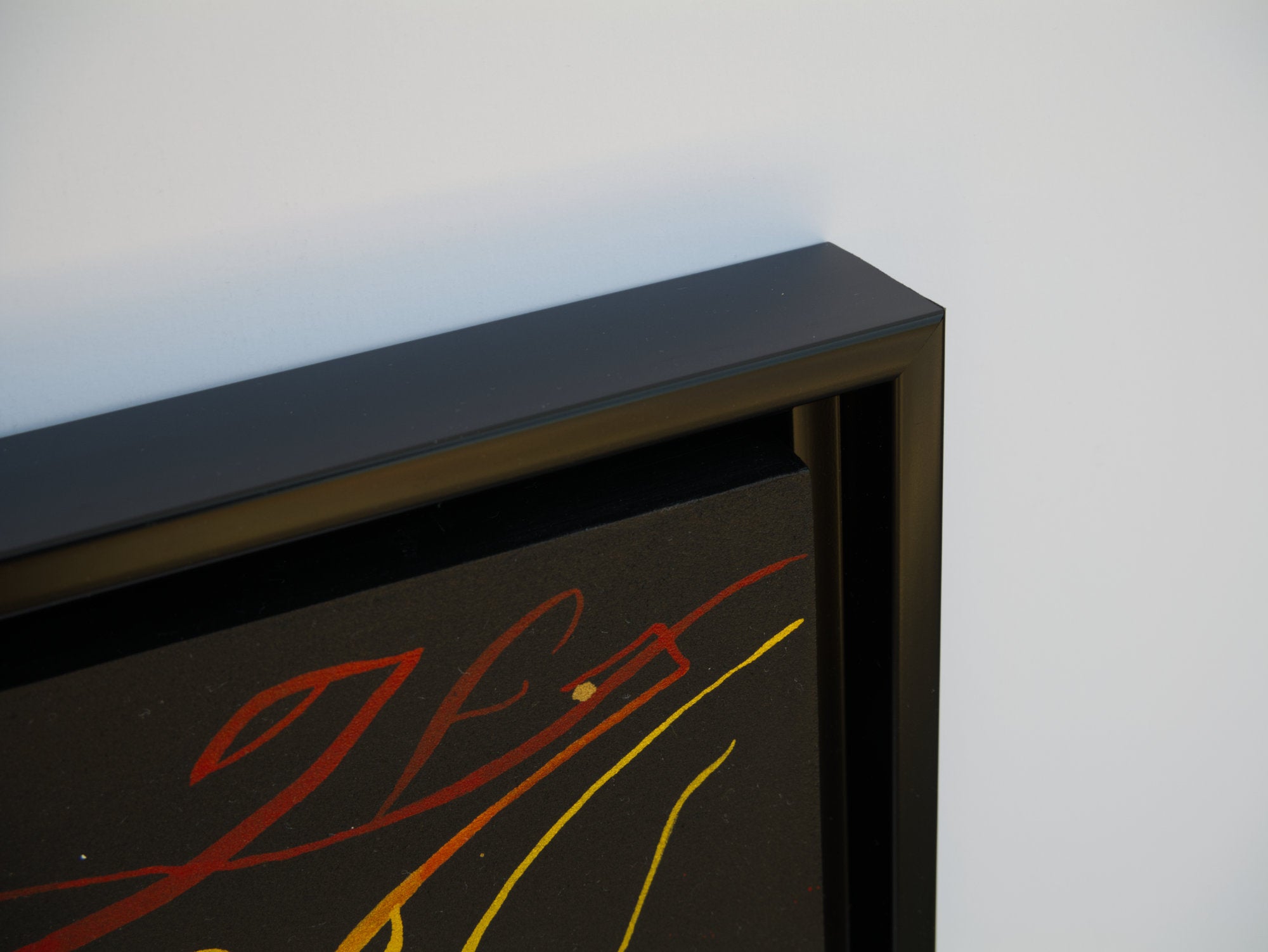 Edge Flame of Frustration artwork by Mary Pavlova showing the black frame 