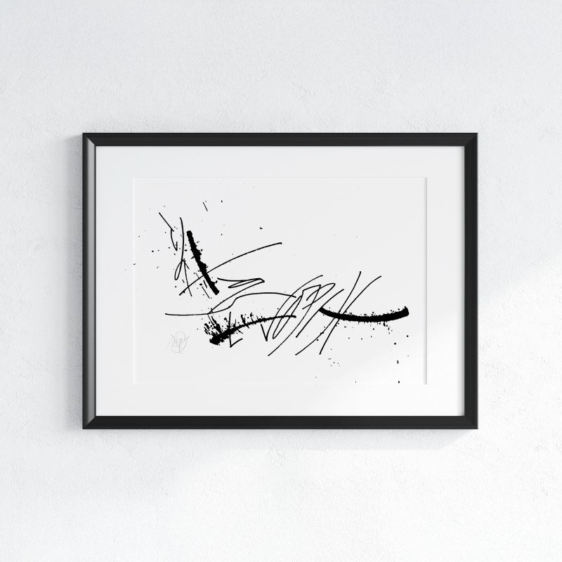 Abstract Black and White Wall Art Prints — No time for fancy