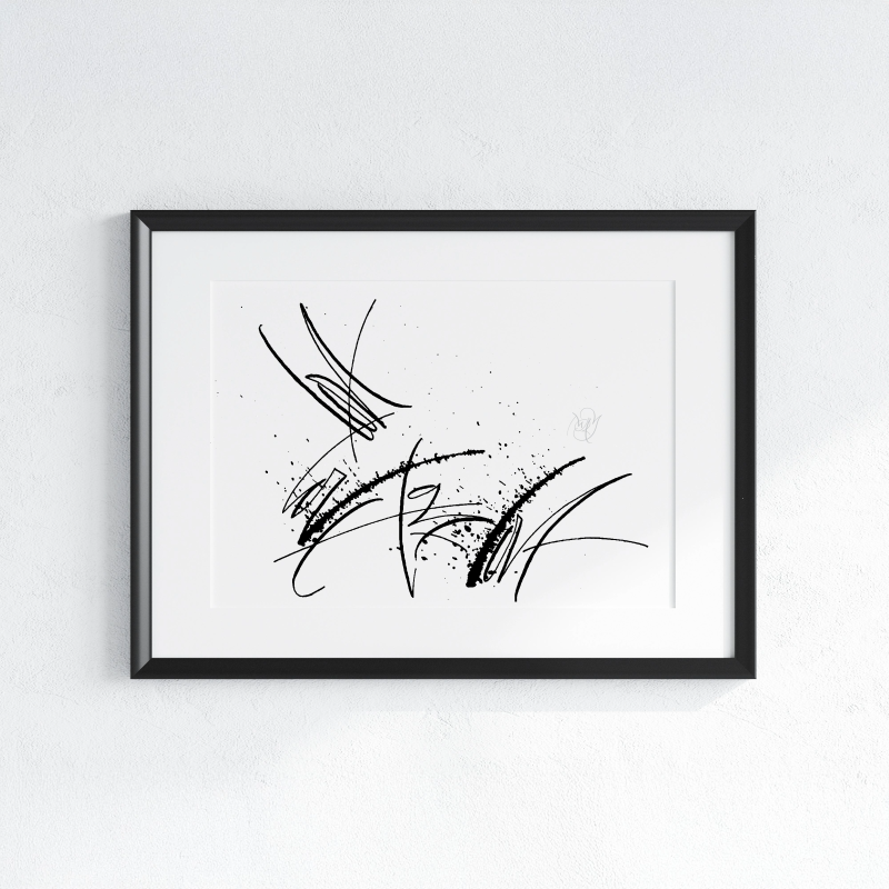 Abstract Black and White Wall Art Prints — No time for fancy