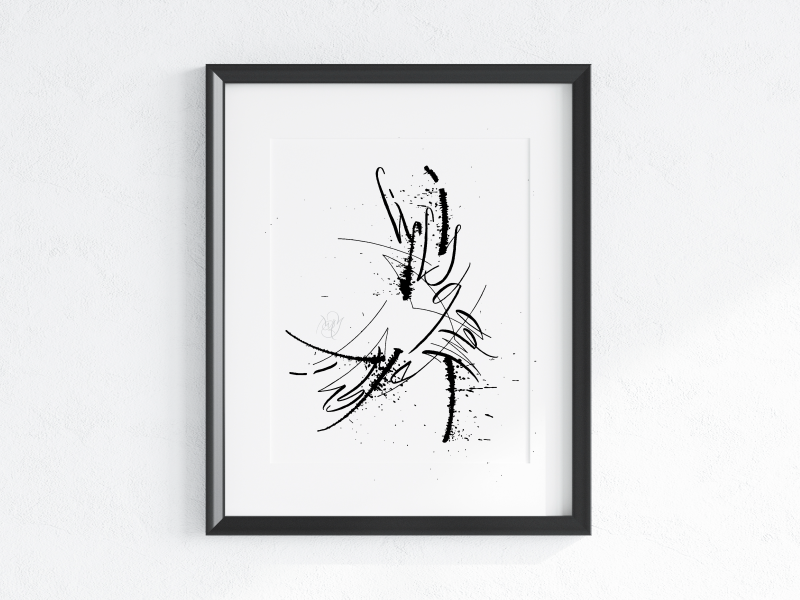 Abstract Black and White Wall Art Prints — No time for fancy