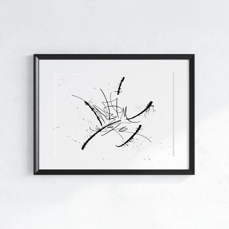 No time for fancy — Abstract Wall Art 16x20"