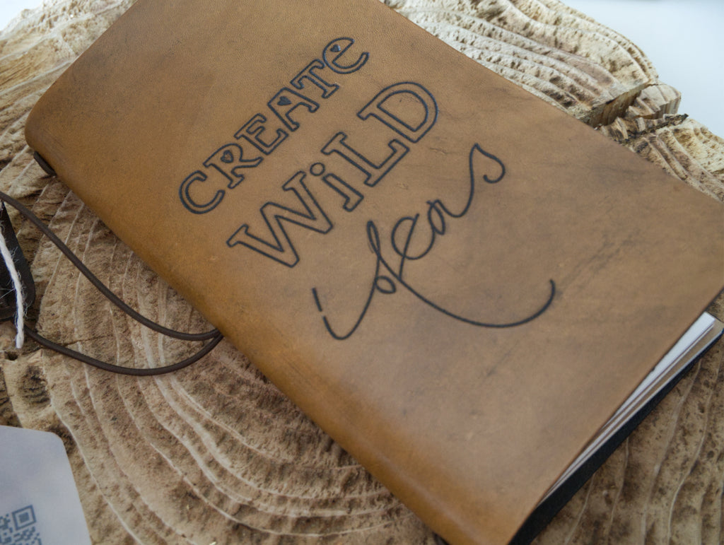 Premium Genuine Leather Notebook – Artistic Cover by Mary Pavlova