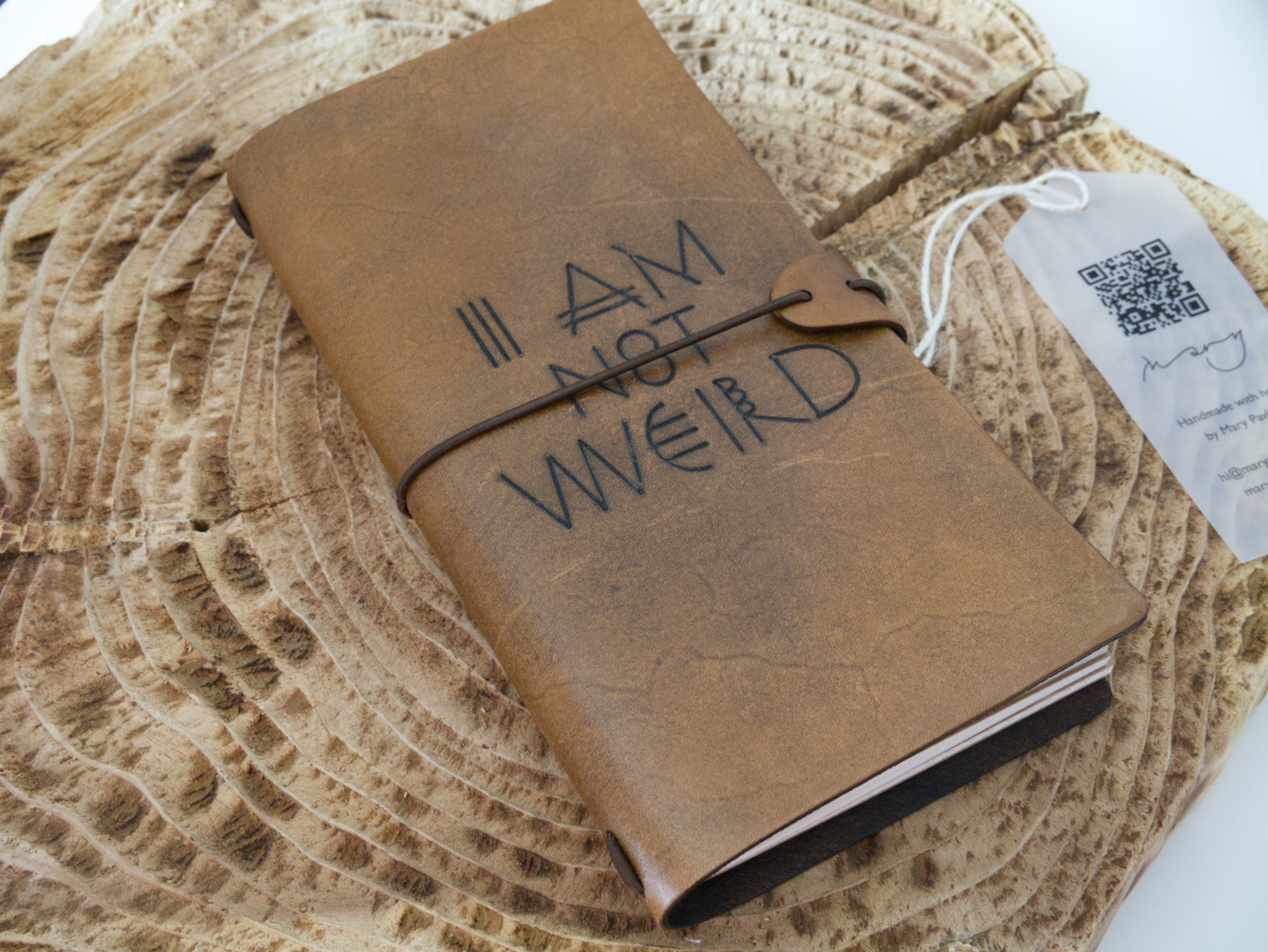 Premium Genuine Leather Notebook – Artistic Cover by Mary Pavlova