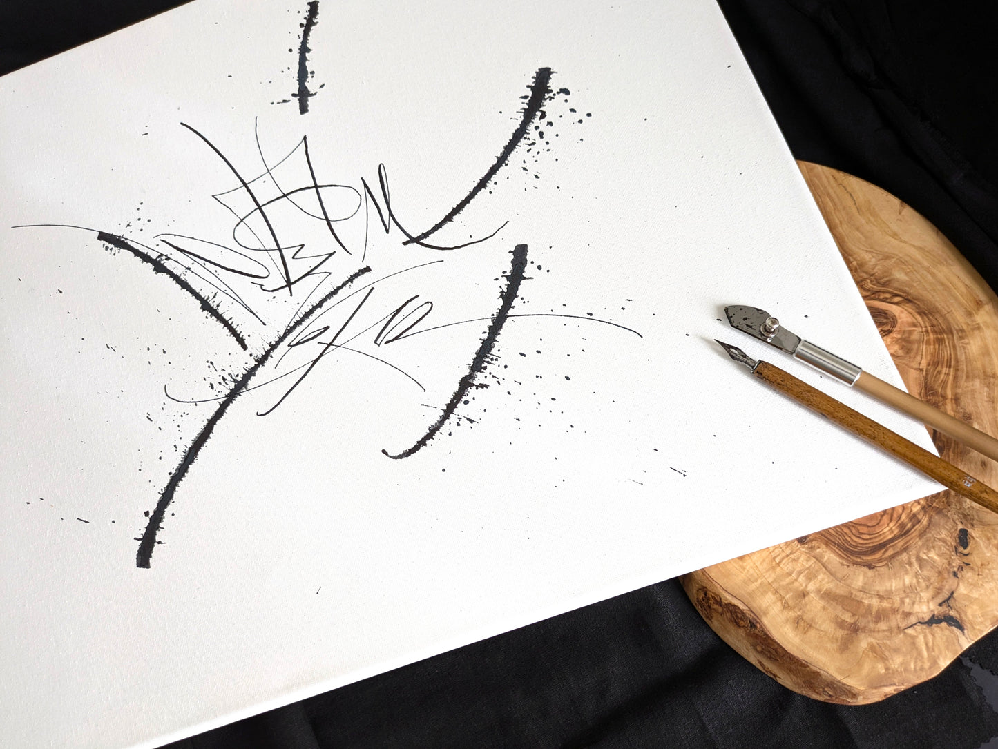 No time for fancy — Abstract Wall Art 16x20"