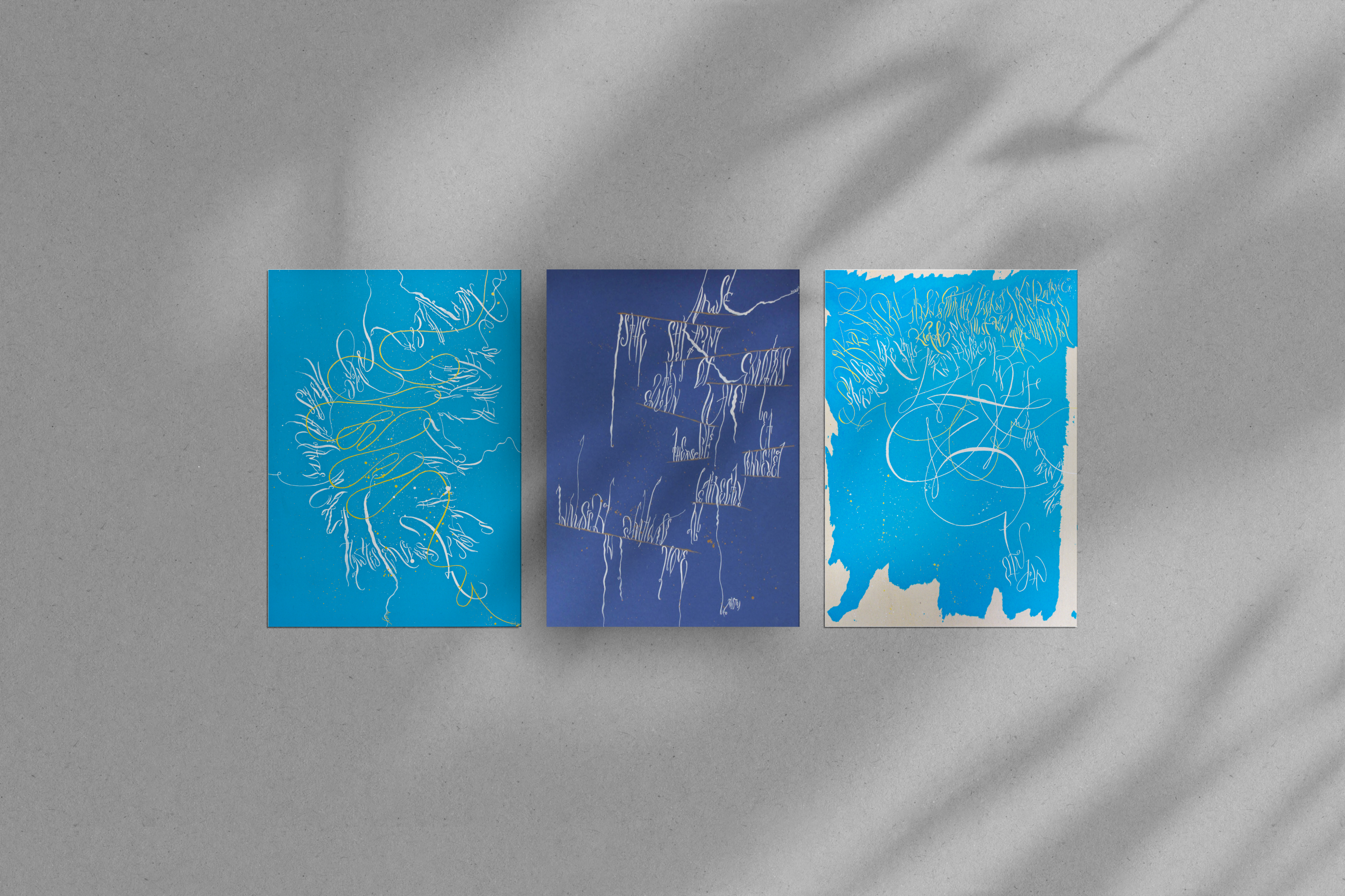 Abstract Calligraphy Mini Art-gift 5x7" — Sound of Music. Printed