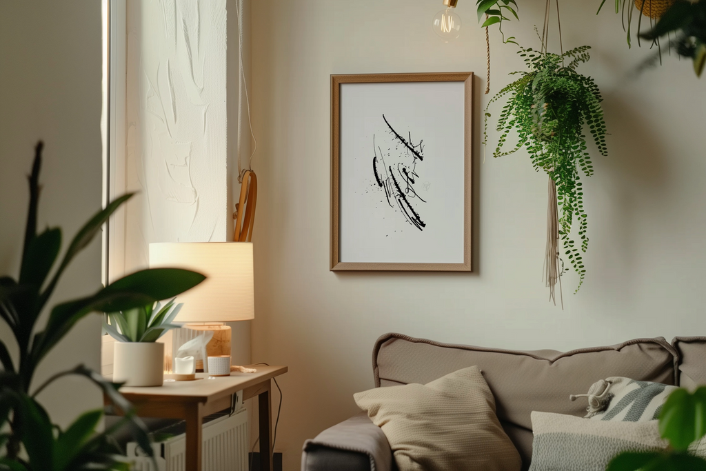 Abstract Black and White Wall Art 9x12"— Claw-astrophe