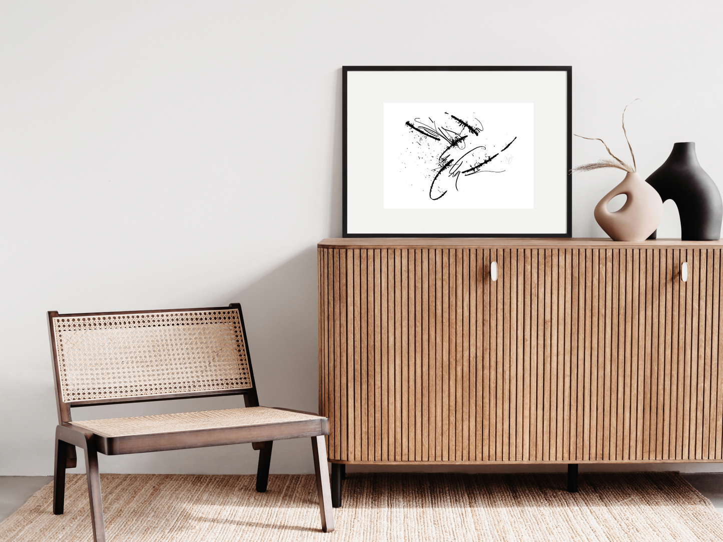 Love is in the chair — Abstract Wall Art 9x12"
