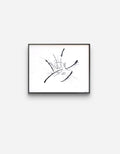 No Time for Fancy original abstract calligraphy artwork by Mary Pavlova in white and black