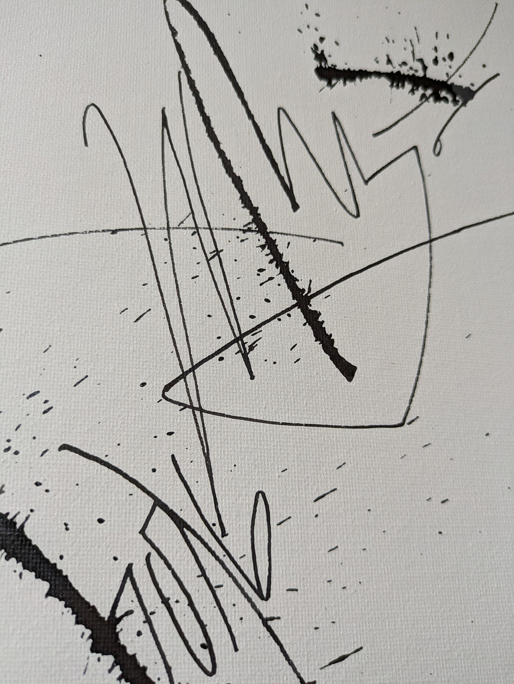 Abstract Black and White Wall Art 9x12"— Life is pain