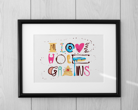 I love hole grains. Artprint