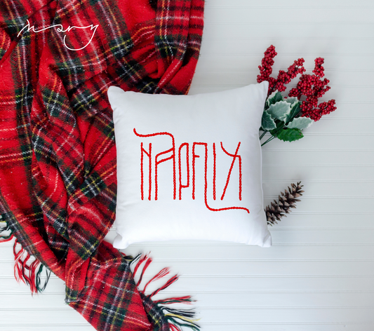 Napflix. Hand-painted Pillowcase