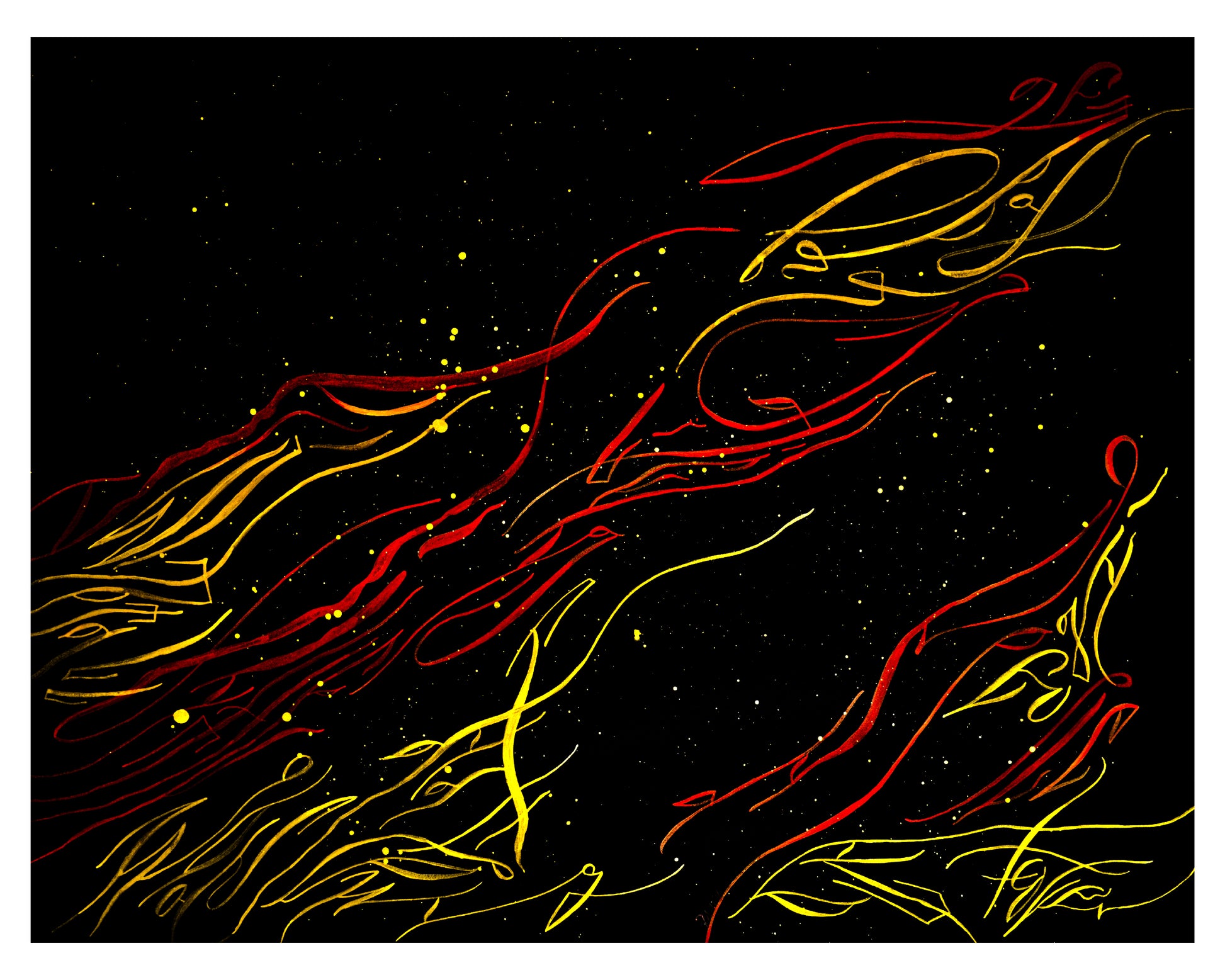 Abstract Wall Art 19x25" — Flame of frustration