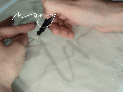 Scream Here. Hand-painted Pillowcase