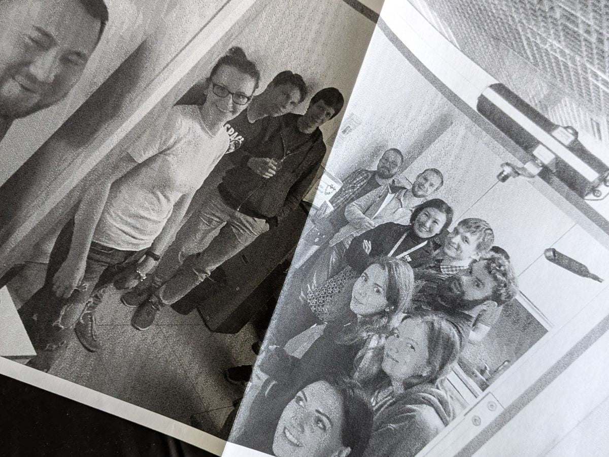 Mary Pavlova and colleagues from a voice assistant project during her UX design career