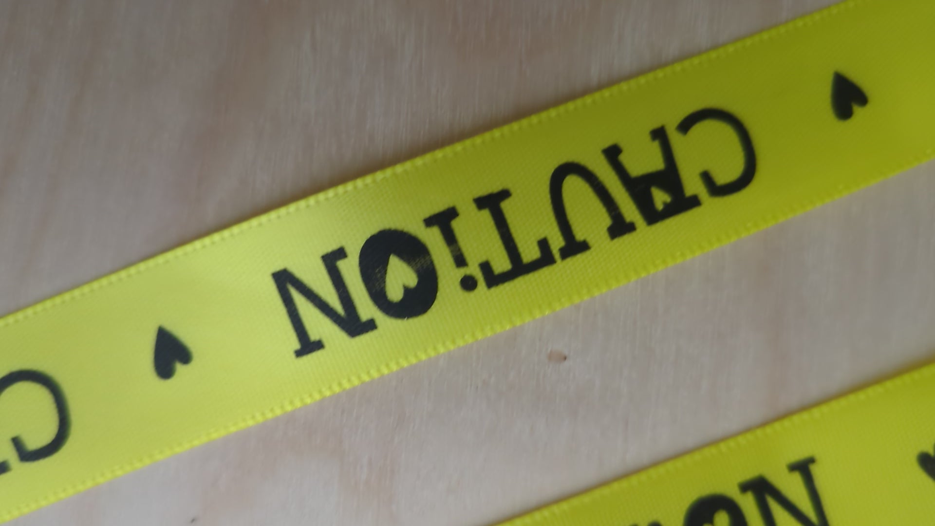 Caution. Ribbon