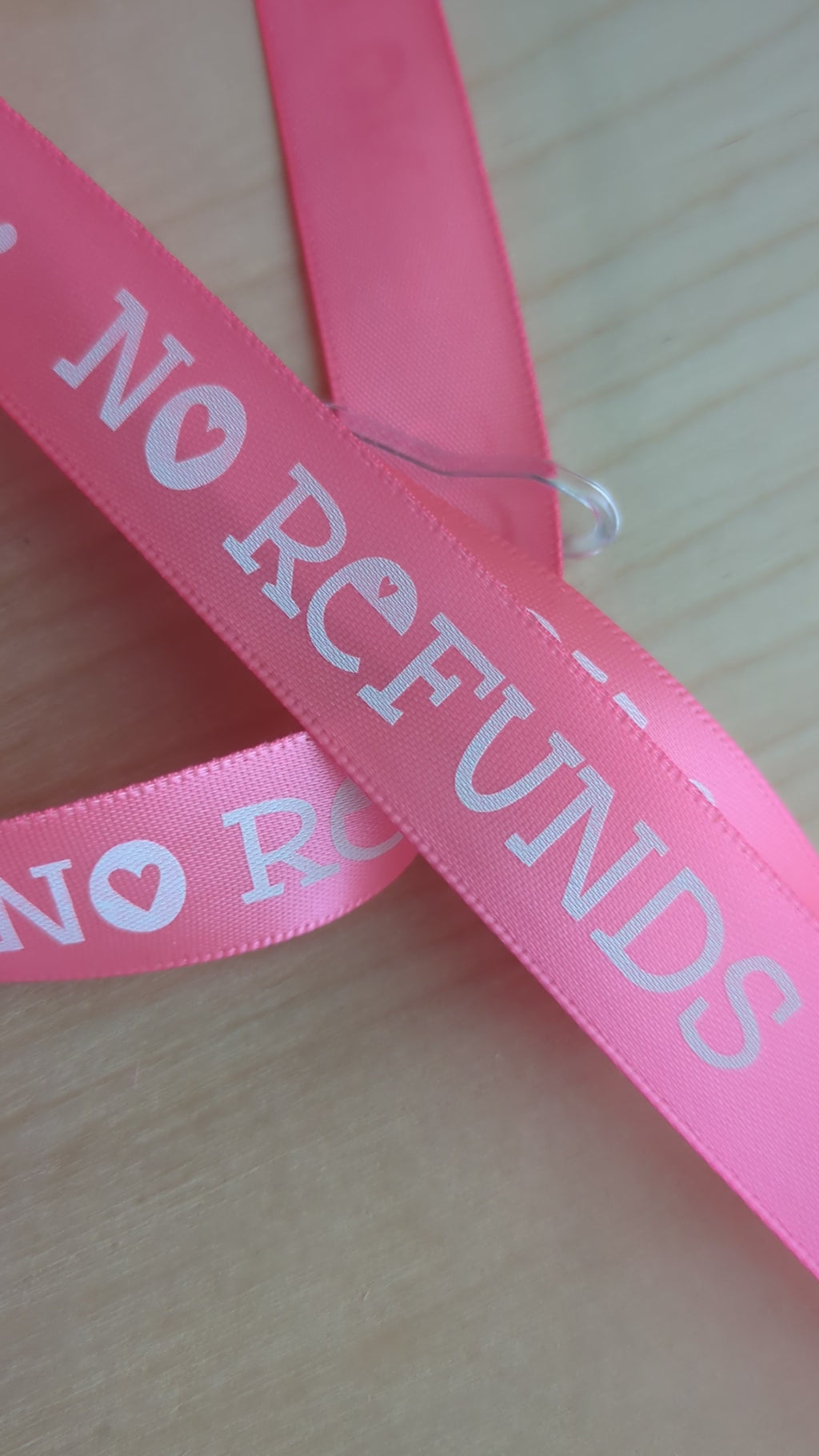 No refunds. Ribbon