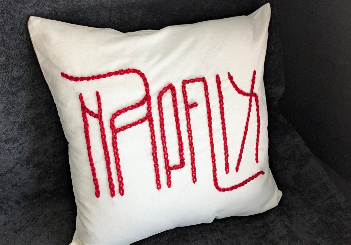 Napflix. Hand-painted Pillowcase